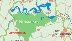 Hier sehen Sie eine gesamte Karte vom Nationalpark und Altenlohtheim 